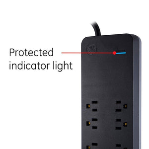 GE 37947 Protecteur de Surtension électrique 8 prises 2240 joules - Simple Boutique