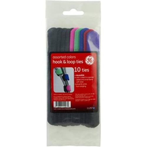 GE Attache-Câbles De Velcro Nylon 6 Po Sac De 10 Unités Couleurs Variés - Simple Boutique