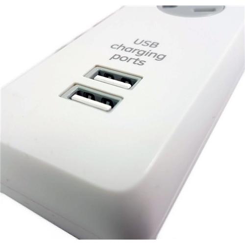 GE Protecteur De Surtension 4 Prises Et 2 Ports USB - Simple Boutique
