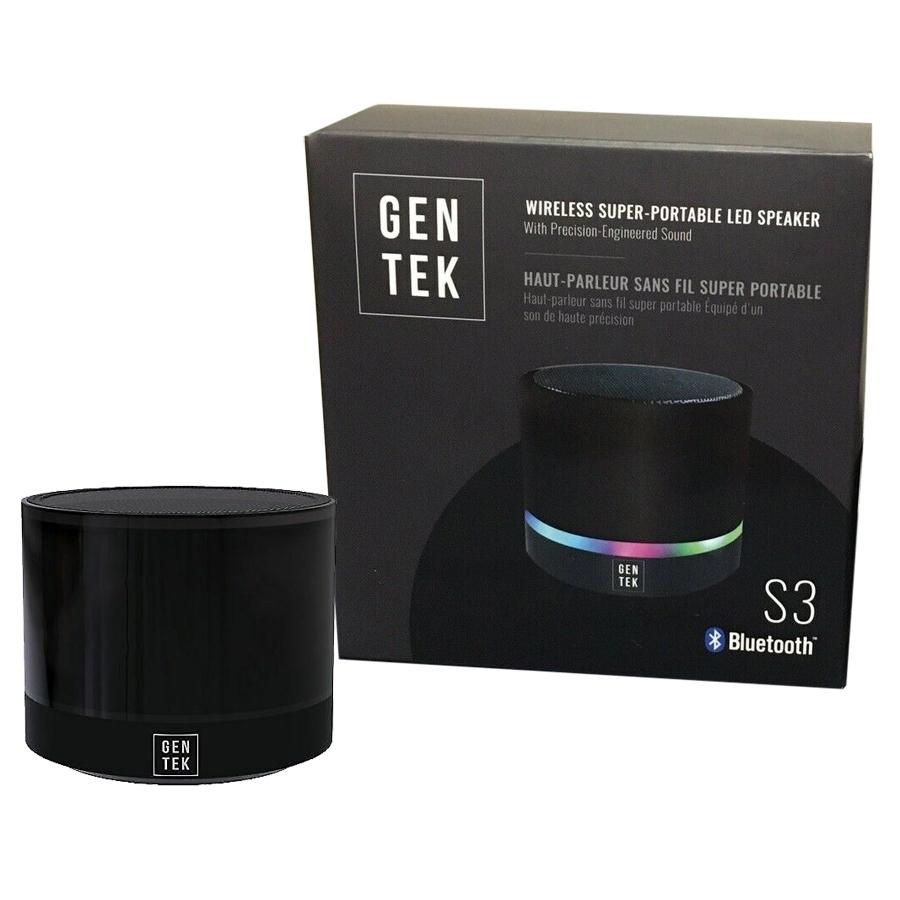 GENTEK S3 Haut-Parleur Bluetooth Sans Fil DEL Noir - Simple Boutique