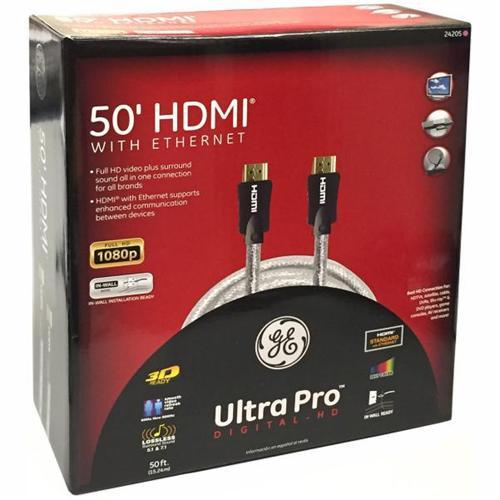 General Electric Ultra Pro Cable HDMI Haute Vitesse V1.4 23 AWG CL3 50 Pieds - Simple Boutique