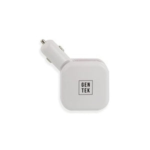 Gentek Chargeur de Voiture 5 dans 1 USB 2.4A avec W Micro Type C MFI Lightning Cable Blanc - Simple Boutique