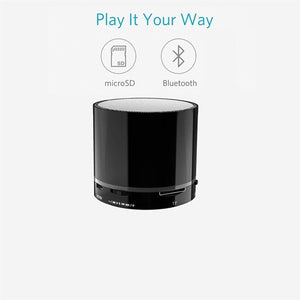 Gentek - Mini Haut-Parleur Bluetooth avec Lecteur de Carte Micro-SD, Noir - Simple Boutique