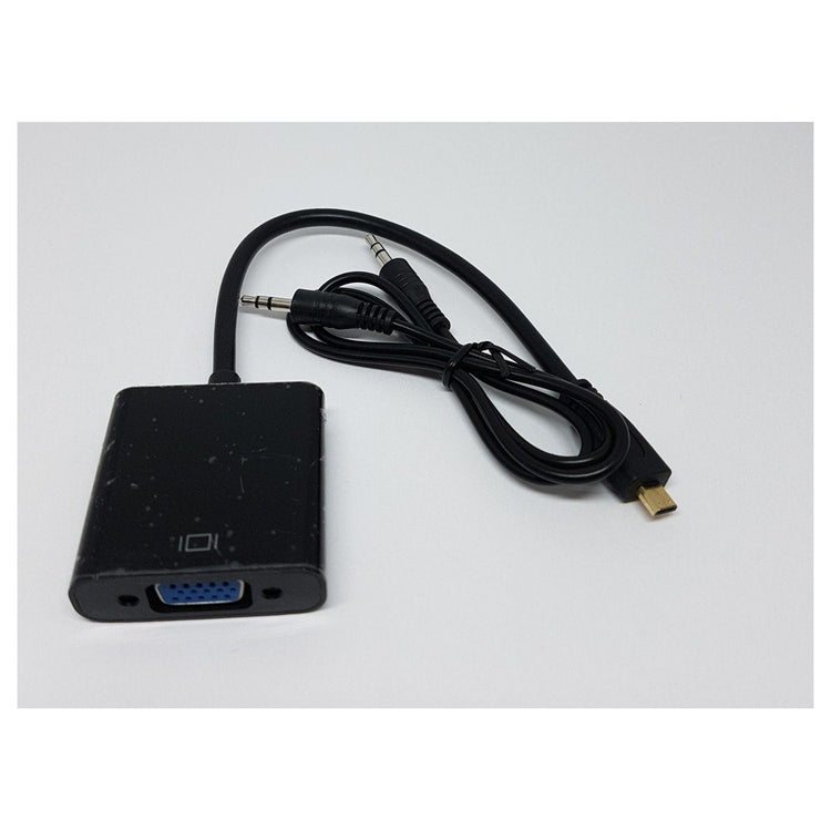 GlobalTone Adaptateur Micro HDMI Mâle à VGA Femelle avec Audio 3.5mm - Simple Boutique