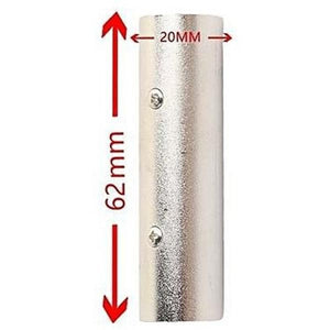 GlobalTone Adaptateur XLR Mâle à XLR Mâle pour Fiche de Microphone à 3 Broches Argent - Simple Boutique
