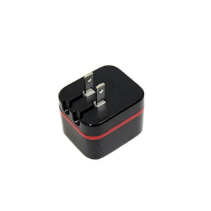 GlobalTone Chargeur mural USB, 2 ports, 5V, 3.4A, Noir et Rouge - Simple Boutique
