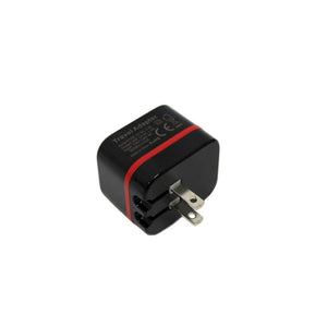 GlobalTone Chargeur mural USB, 2 ports, 5V, 3.4A, Noir et Rouge - Simple Boutique