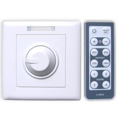 GlobalTone Controleur LED avec gradateur mécanique +télécommande 12v 8A - Simple Boutique