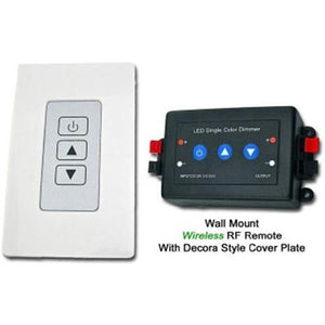 GlobalTone Controleur LED avec gradateur télécommande plaque murale 12v 8A - Simple Boutique