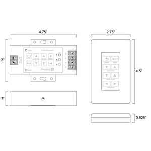 GlobalTone Contrôleurs de DEL mural sans fils RGB (Mode, Vitesse, Luminosité) - Simple Boutique