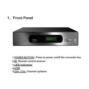 GlobalTone Convertisseur Numérique et Syntonisateur ATSC Haute Définition à Analogue avec USB et Fonctions PVR - Simple Boutique