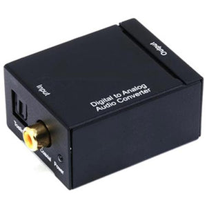 GlobalTone Convertisseur audio numérique Toslink/Coax à analogue stéréo RCA - Simple Boutique