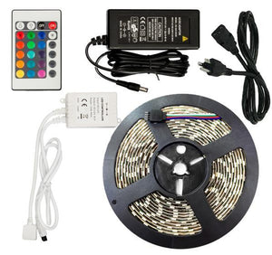 GlobalTone Ensemble Complet de Rubans de Lumières LED RGB IP65 5050 60 LEDS/M - 5 Mètres - Simple Boutique