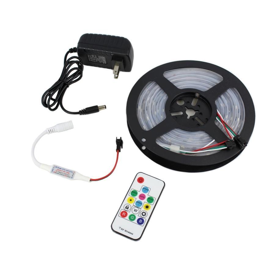 GlobalTone - Kit de Ruban DEL, RGB, 5 Mètres avec Télécommande et Bloc d'alimentation - Simple Boutique