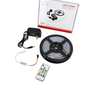 GlobalTone - Kit de Ruban DEL, RGB, 5 Mètres avec Télécommande et Bloc d'alimentation - Simple Boutique