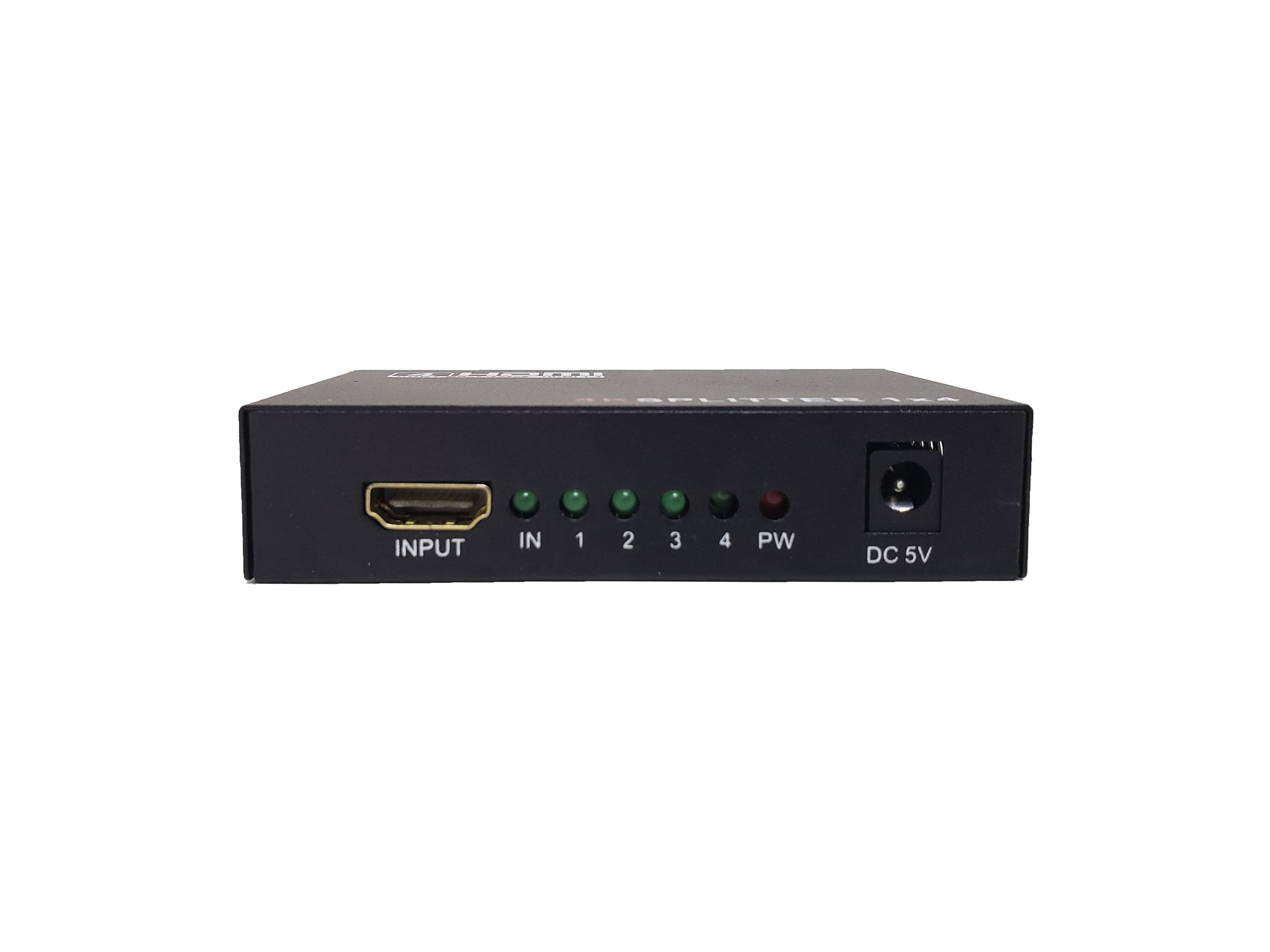 GlobalTone Splitter Y HDMI amplifié 5v (1 entrées - 4 sorties) HDMI 4K x 2K - Simple Boutique