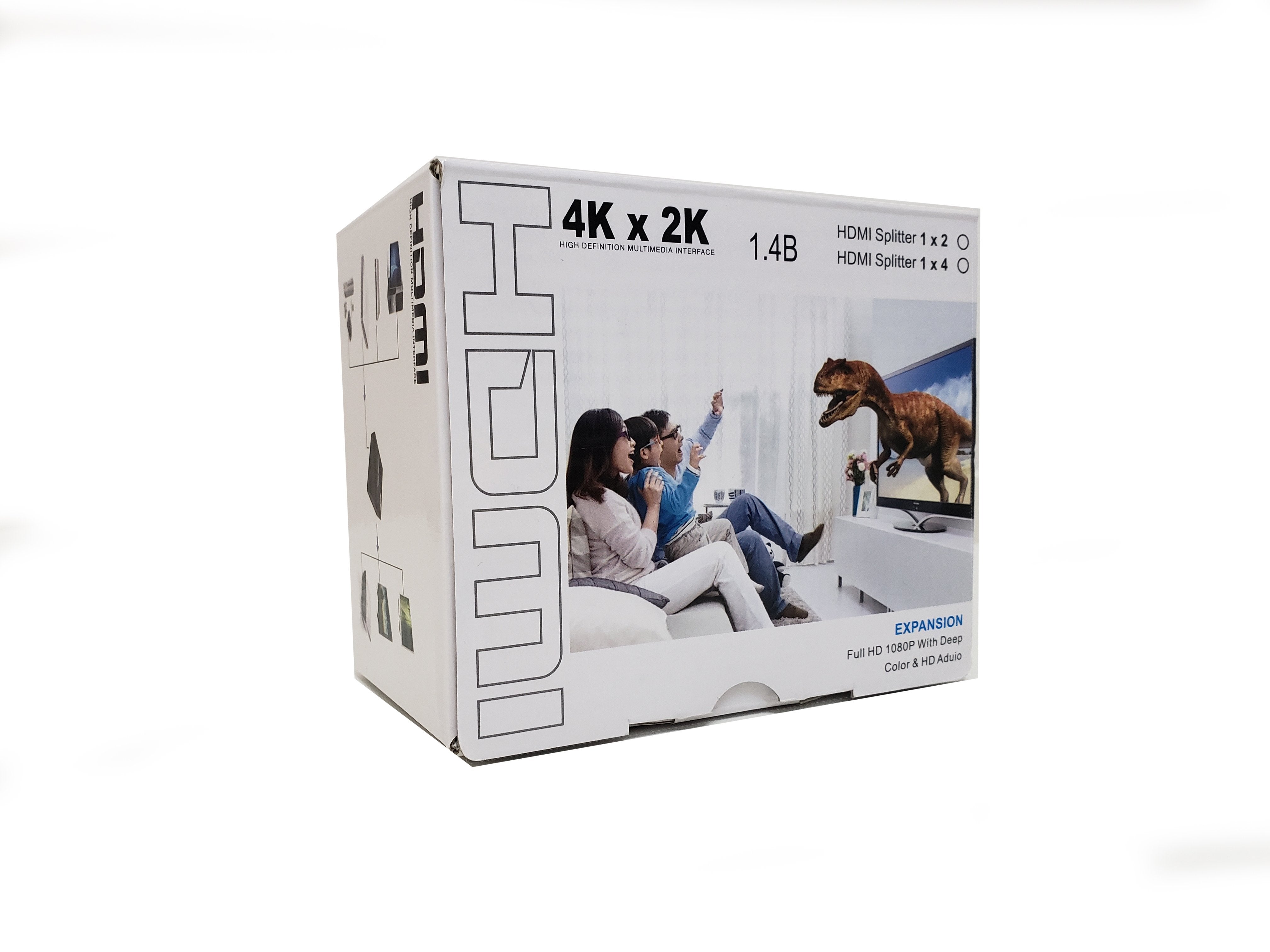 GlobalTone Splitter Y HDMI amplifié 5v (1 entrées - 4 sorties) HDMI 4K x 2K - Simple Boutique