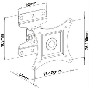 GlobalTone Support Mural Universel Articulé LED LCD PLASMA 13" à 30" - Simple Boutique