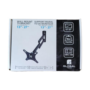 GlobalTone Support Mural Universel Bras Articulé LED LCD PLASMA 13" à 27" - Simple Boutique
