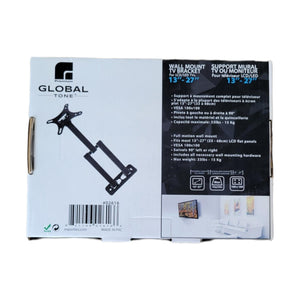 GlobalTone Support Mural Universel Bras Articulé LED LCD PLASMA 13" à 27" - Simple Boutique