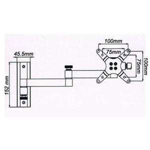GlobalTone Support Mural Universel Bras Articulé LED LCD PLASMA 13" à 30" - Simple Boutique