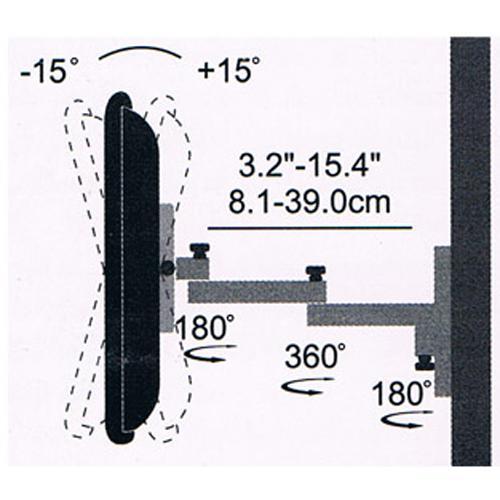 GlobalTone Support Mural Universel Bras Articulé LED LCD PLASMA 13" à 30" - Simple Boutique