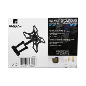 GlobalTone Support Mural Universel Bras Articulé LED LCD PLASMA 23" à 43" - Simple Boutique