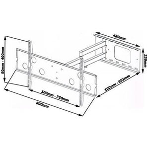 GlobalTone Support Mural à 1 Bras Articulé TV LED LCD PLASMA 32" à 60" XL - Simple Boutique