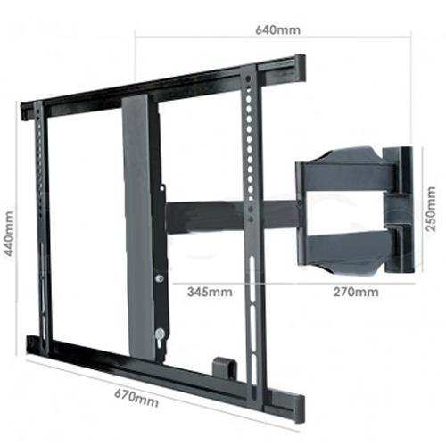 GlobalTone Support Mural à 1 bras articulé pour LED 42" à 65" ULTRA-MINCE - Simple Boutique