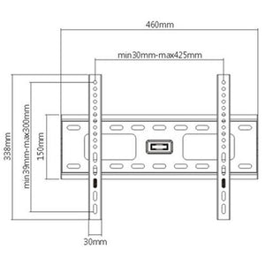 GlobalTone Support Mural fixe ULTRA-MINCE LCD LED PLASMA 26" à 42" 400x300 - Simple Boutique