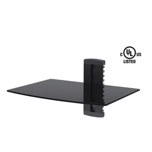 GlobalTone Support Mural pour composantes 1 tablette verre trempé noir LT - Simple Boutique