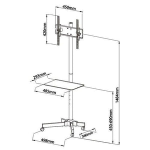 GlobalTone Support TV Portatif sur Roulettes LED PLASMA LCD 23" à 55" - Simple Boutique