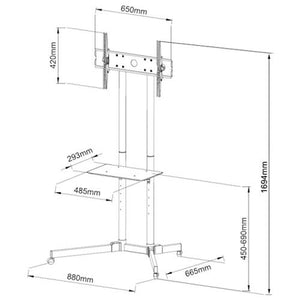 GlobalTone Support TV portatif sur roulettes LED PLASMA LCD 30" à 65" - Simple Boutique