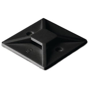 GlobalTone Support de câblage auto-adhésif Tie-Wraps 1" Noir 100pk - Simple Boutique