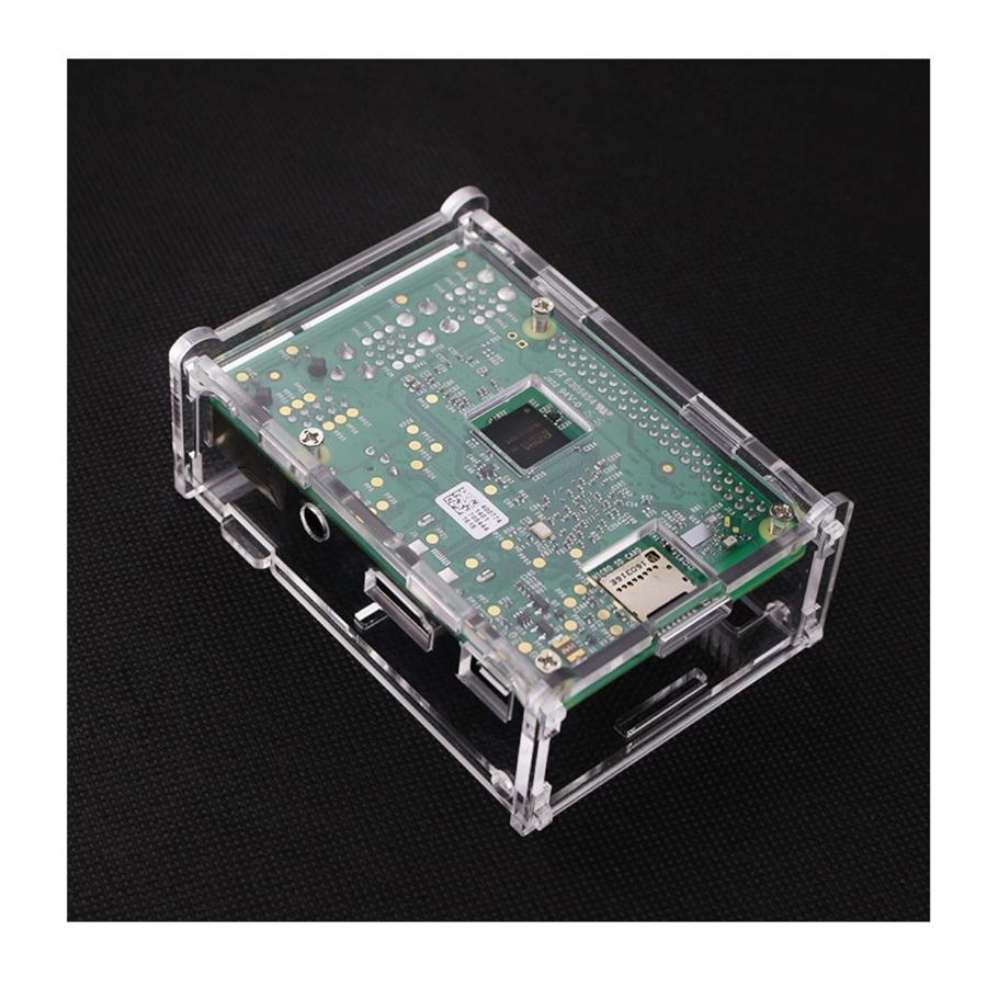 Globaltone 03543 Boitier Acrylique Compatible avec l'Installation d'un Ventilateur pour Raspberry Pi 3 Modèle B+ - Simple Boutique