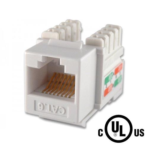 Globaltone Connecteur Keystone Cat6 RJ-45 Punch Type 110 Femelle Blanc - Simple Boutique