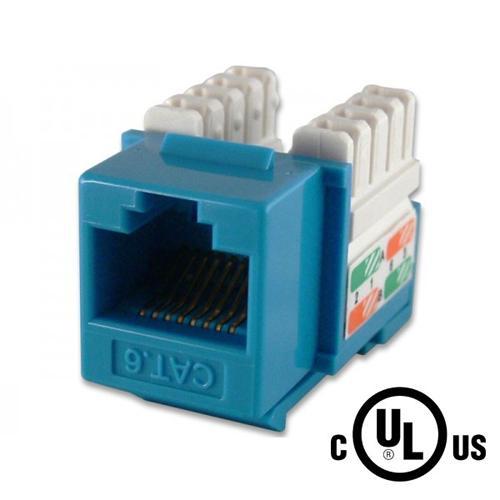 Globaltone Connecteur Keystone Cat6 RJ-45 Punch Type 110 Femelle Bleu - Simple Boutique