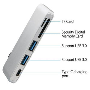 Globaltone Hub USB 3.0, Type C Et Lecteur De Cartes - Simple Boutique