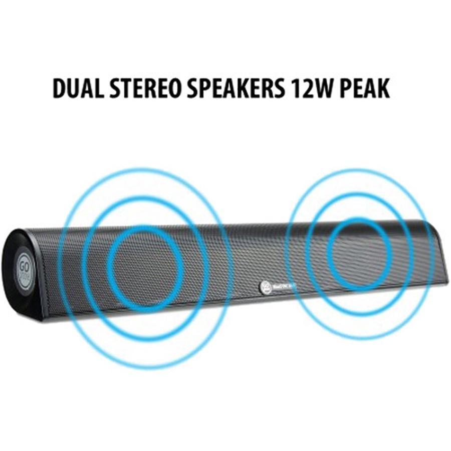 Gogroove Bluesync BBR Barre de Son Bluetooth et Aux Audio Noir GGBSBBR100BKEW - Simple Boutique