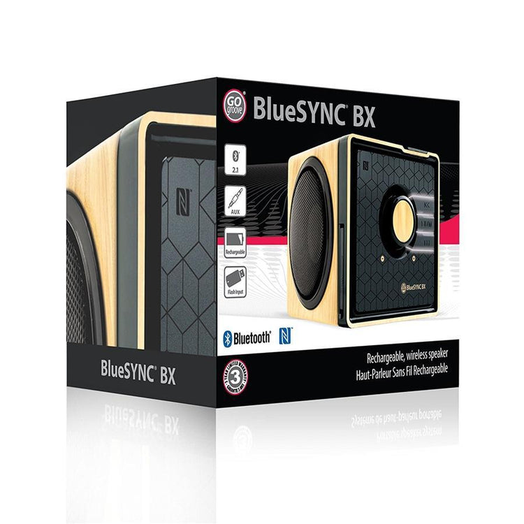 Gogroove Bluesync BX Haut-Parleur Bluetooth Portable et Rechargeable Bois GGBSBX0100BRUS - Simple Boutique