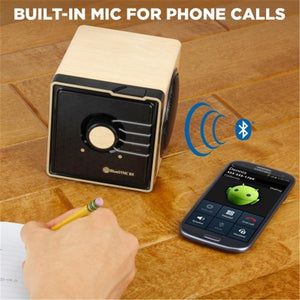 Gogroove Bluesync BX Haut-Parleur Bluetooth Portable et Rechargeable Bois GGBSBX0100BRUS - Simple Boutique