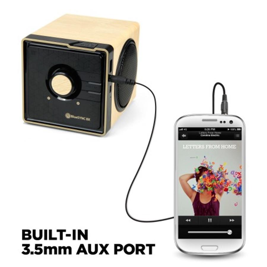 Gogroove Bluesync BX Haut-Parleur Bluetooth Portable et Rechargeable Bois GGBSBX0100BRUS - Simple Boutique