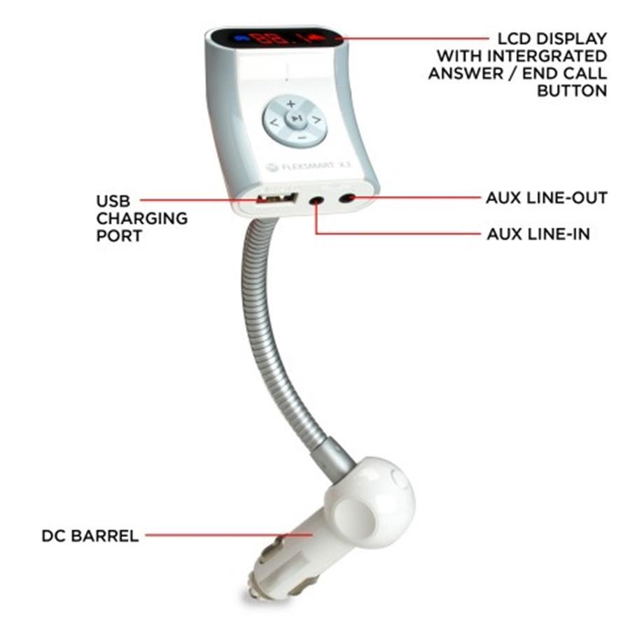 Gogroove Flexsmart X3 Transmetteur C FM pour Voiture Blanc GGFSX30100WTEW - Simple Boutique