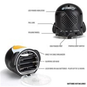 Gogroove Penguin Jr Lumière de Nuit DEL et Haut-Parleur Noir GGGPJR0100PEUS - Simple Boutique