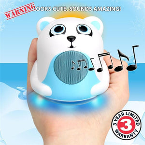 Gogroove Polar Bear Jr Lumière de Nuit DEL et Haut-Parleur Blanc GGGPJR0100POUS - Simple Boutique