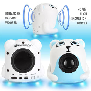 Gogroove Polar Bear Jr Lumière de Nuit DEL et Haut-Parleur Blanc GGGPJR0100POUS - Simple Boutique
