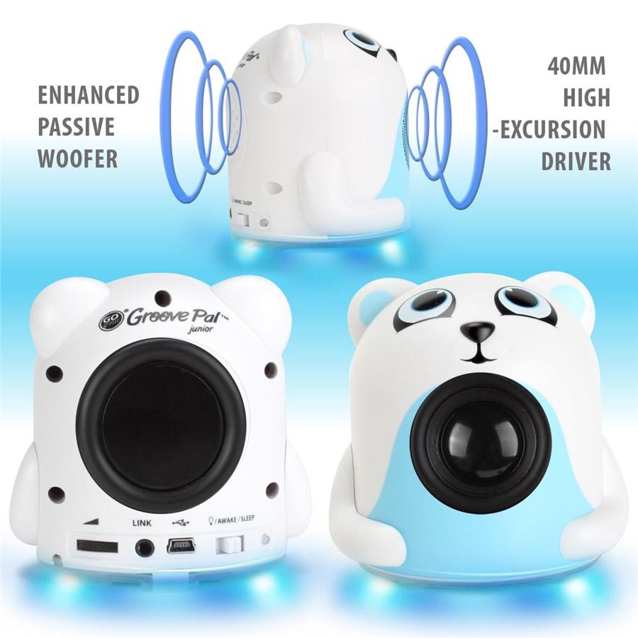Gogroove Polar Bear Jr Lumière de Nuit DEL et Haut-Parleur Blanc GGGPJR0100POUS - Simple Boutique