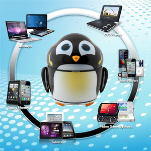 Gogroove Sonaverse Haut-Parleurs Pour Enfants Rechargeables Pingouin Noir GG-PAL-PENGUIN - Simple Boutique