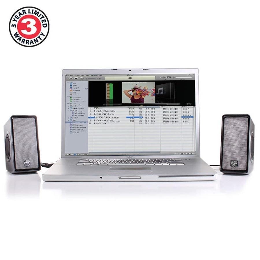 Gogroove Sonaverse O2 Haut-Parleurs USB pour Ordinateur avec Entrée Aux Gris GGSVO20100GYUS - Simple Boutique