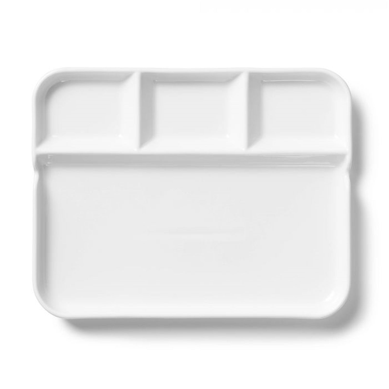 Gourmet - Ensemble de 2 Assiettes à Fondue et Hors-d'oeuvre en Porcelaine, 10.5" x 8.5", Blanc - Simple Boutique